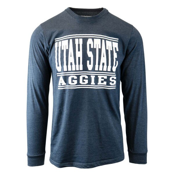 Utah State Aggies Navy Heathered Long-Sleeve T-Shirt